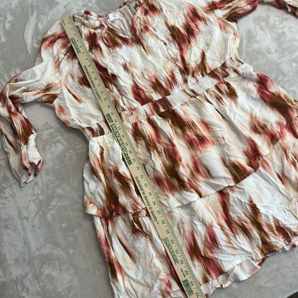 Candace Cameron Bure Mini Dress Womens 2XP Boho Peasant Tiered Festival Romantic - Picture 9 of 12